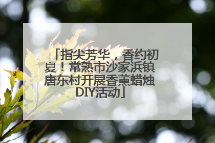指尖芳华，香约初夏！常熟市沙家浜镇唐东村开展香薰蜡烛DIY活动