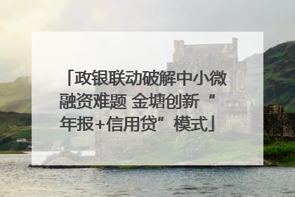 政银联动破解中小微融资难题 金塘创新“年报+信用贷”模式