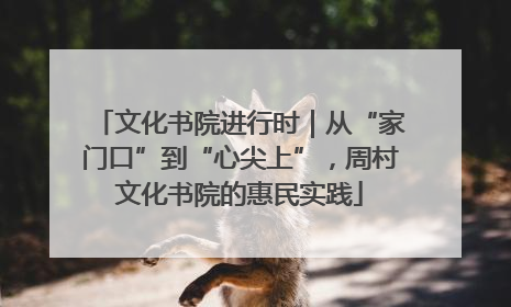 文化书院进行时｜从“家门口”到“心尖上”，周村文化书院的惠民实践
