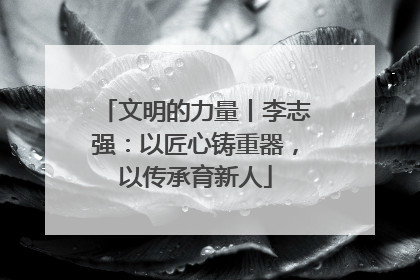 文明的力量丨李志强：以匠心铸重器，以传承育新人
