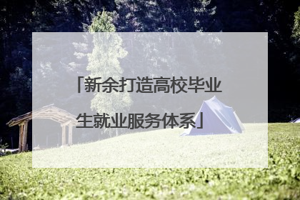 新余打造高校毕业生就业服务体系
