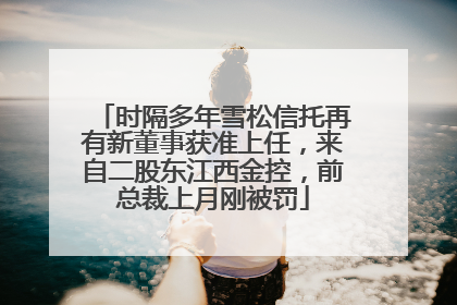 时隔多年雪松信托再有新董事获准上任，来自二股东江西金控，前总裁上月刚被罚