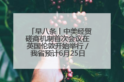 早八条丨中美经贸磋商机制首次会议在英国伦敦开始举行／我省预计6月25日公布高考成绩与录取最低控制分数线