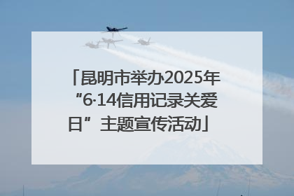 昆明市举办2025年“6·14信用记录关爱日”主题宣传活动