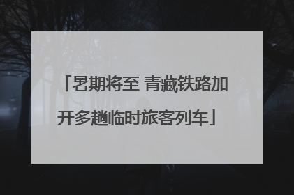 暑期将至 青藏铁路加开多趟临时旅客列车
