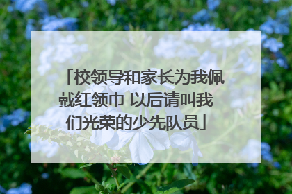 校领导和家长为我佩戴红领巾 以后请叫我们光荣的少先队员