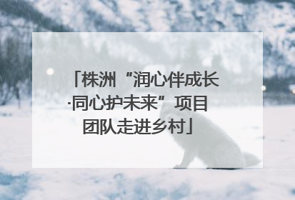 株洲“润心伴成长·同心护未来”项目团队走进乡村