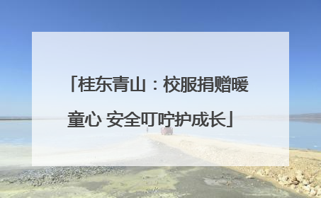 桂东青山：校服捐赠暖童心 安全叮咛护成长