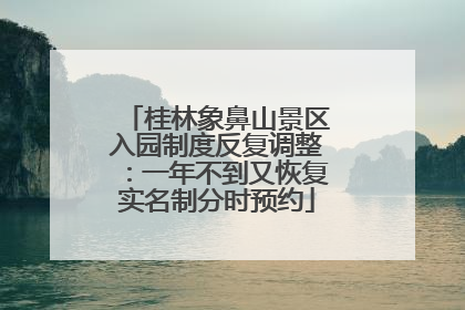 桂林象鼻山景区入园制度反复调整：一年不到又恢复实名制分时预约