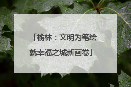 榆林：文明为笔绘就幸福之城新画卷
