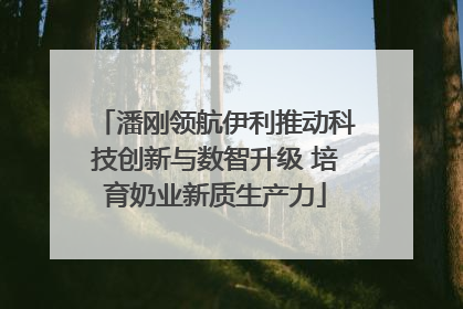 潘刚领航伊利推动科技创新与数智升级 培育奶业新质生产力