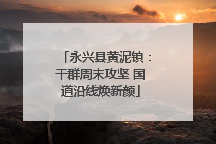 永兴县黄泥镇：干群周末攻坚 国道沿线焕新颜
