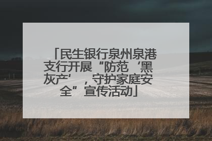 民生银行泉州泉港支行开展“防范‘黑灰产’，守护家庭安全”宣传活动
