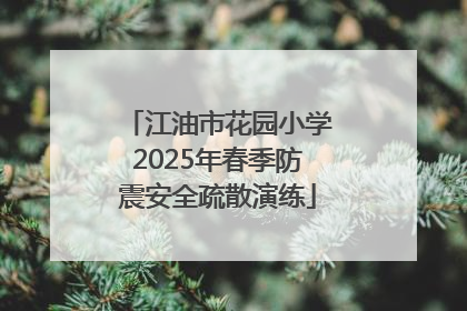 江油市花园小学2025年春季防震安全疏散演练