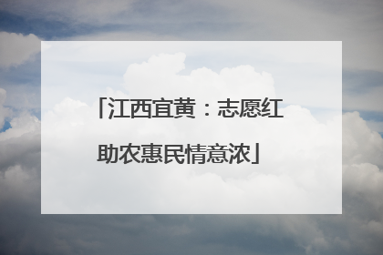 江西宜黄：志愿红助农惠民情意浓