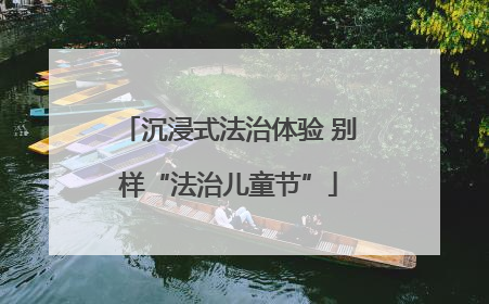沉浸式法治体验 别样“法治儿童节”