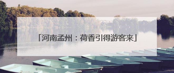 河南孟州：荷香引得游客来