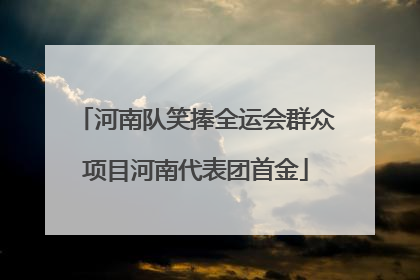 河南队笑捧全运会群众项目河南代表团首金