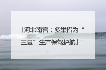 河北南宫：多举措为“三夏”生产保驾护航