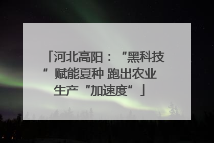 河北高阳：“黑科技”赋能夏种 跑出农业生产“加速度”