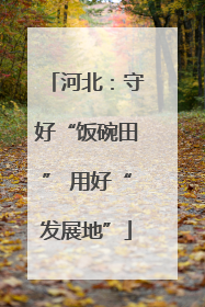 河北：守好“饭碗田” 用好“发展地”