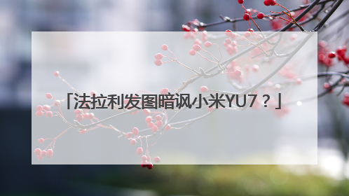 法拉利发图暗讽小米YU7？