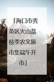 海口市秀英区火山荔枝季农文旅市集端午开市