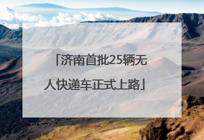 济南首批25辆无人快递车正式上路
