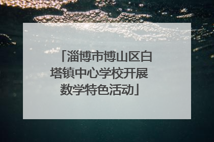 淄博市博山区白塔镇中心学校开展数学特色活动