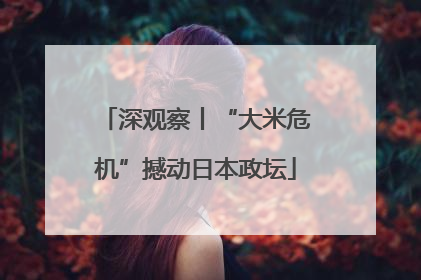 深观察丨“大米危机”撼动日本政坛