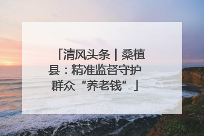 清风头条｜桑植县：精准监督守护群众“养老钱”