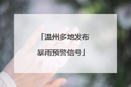 温州多地发布暴雨预警信号