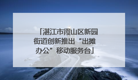 湛江市霞山区新园街道创新推出“出摊办公”移动服务台