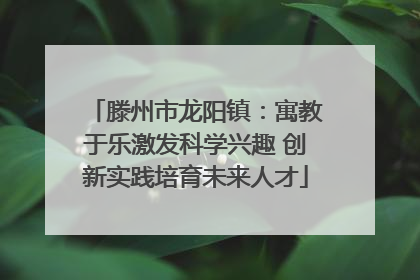 滕州市龙阳镇：寓教于乐激发科学兴趣 创新实践培育未来人才