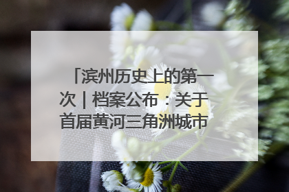 滨州历史上的第一次｜档案公布：关于首届黄河三角洲城市经济博览会暨发展论坛情况的总结报告
