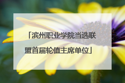 滨州职业学院当选联盟首届轮值主席单位