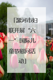 漯河市妇联开展“六一”国际儿童节慰问活动