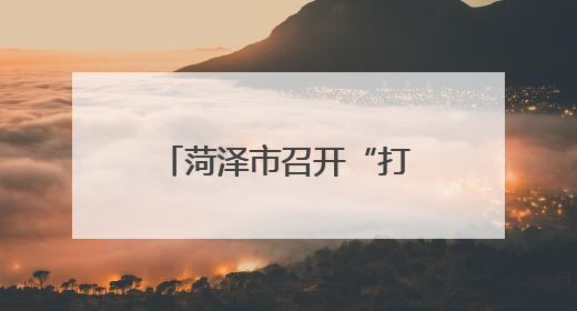 菏泽市召开“打非治违”专项行动方案解读会议