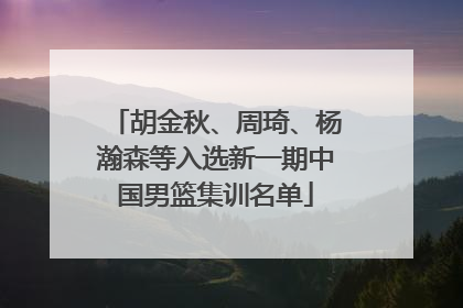 胡金秋、周琦、杨瀚森等入选新一期中国男篮集训名单