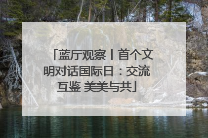 蓝厅观察丨首个文明对话国际日：交流互鉴 美美与共