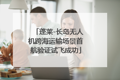 蓬莱-长岛无人机跨海运输场景首航验证试飞成功