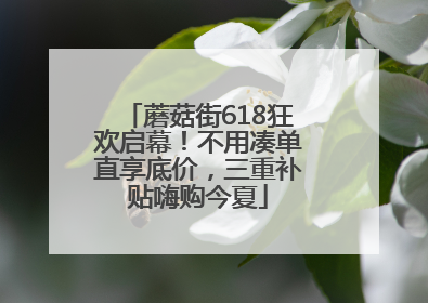 蘑菇街618狂欢启幕！不用凑单直享底价，三重补贴嗨购今夏