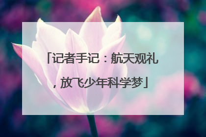 记者手记：航天观礼，放飞少年科学梦