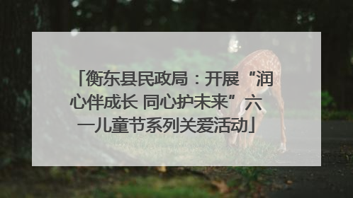 衡东县民政局：开展“润心伴成长 同心护未来”六一儿童节系列关爱活动