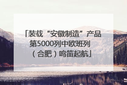 装载“安徽制造”产品 第5000列中欧班列（合肥）鸣笛起航