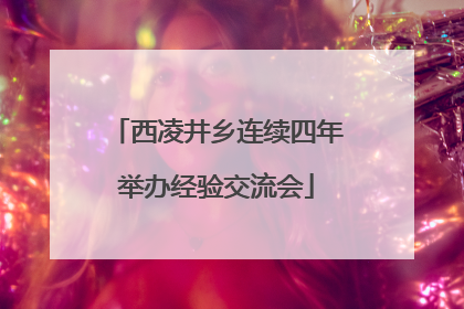 西凌井乡连续四年举办经验交流会