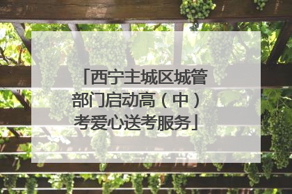 西宁主城区城管部门启动高（中）考爱心送考服务