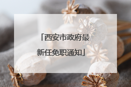 西安市政府最新任免职通知