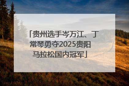 贵州选手岑万江、丁常琴勇夺2025贵阳马拉松国内冠军