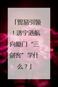 贸易引领！济宁港航向厦门“三剑客”学什么？
